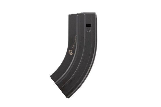 C Products 28-round 6.8 SPC magazine is stamped from high strength stainless steel and compatible with AR-15s